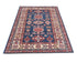 3x5 Blue Kazak Afghan Hand Knotted Geometric Wool Area Rug